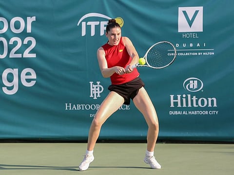 French Elsa Jacquemot dispatched of Slovakia’s Rebecca Sramkova 6-1, 6-4 in the quarter-finals of the Al Habtoor Tennis Challenge on Friday.
