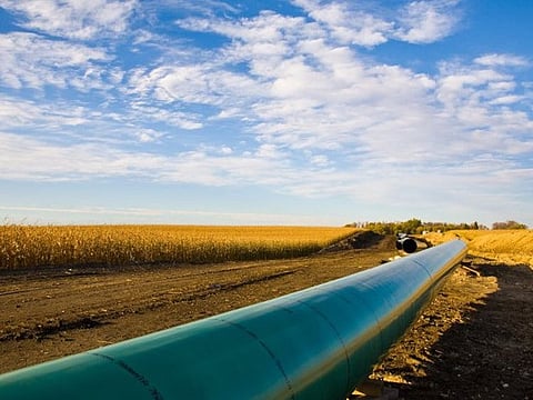 Part of the Keystone pipeline.