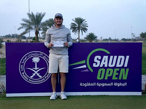 The Englishman set a new course record over 10 under par at Riyadh Golf Club