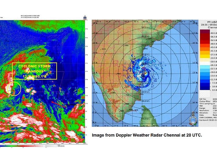 Following landfall, Cyclone Mandous