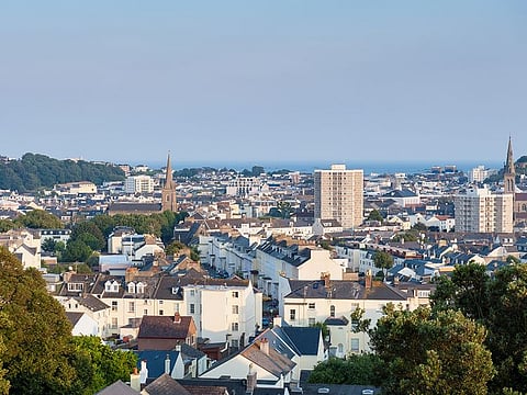 File photo: View over Saint Helier, capital of Jersey, Channel Islands, UK.