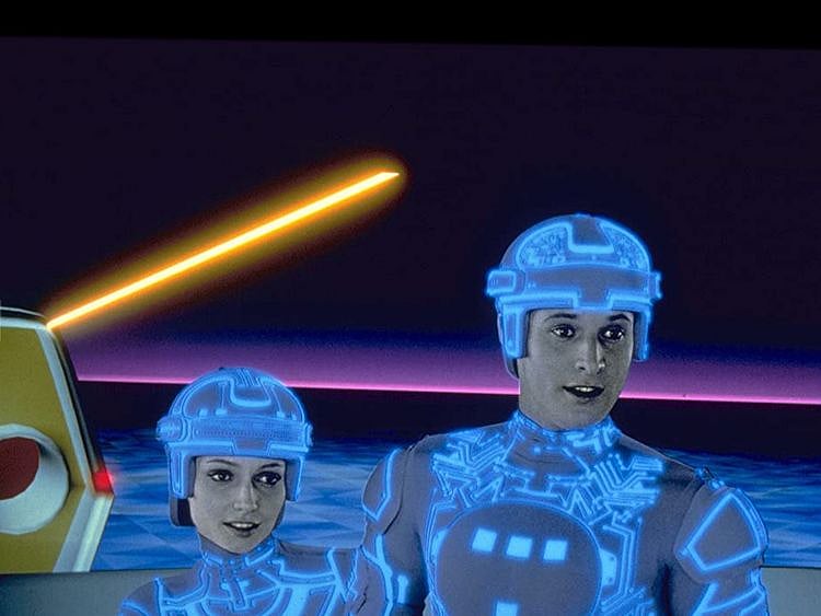 Bruce Boxleitner and Cindy Morgan in Tron.