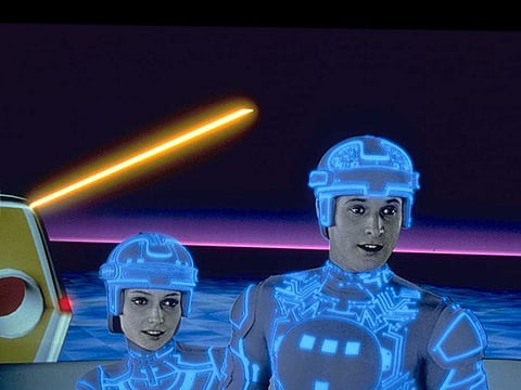 Bruce Boxleitner and Cindy Morgan in Tron.