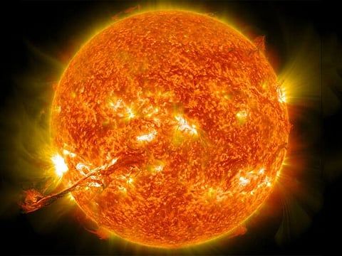 Nuclear fusion reactions power the sun.