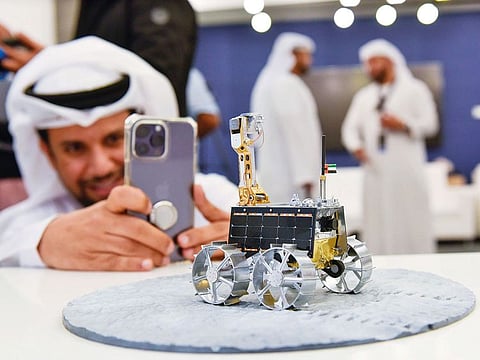 File photo of a Rashid Rover miniature at the Mohammad Bin Rashid Space Centre in Dubai