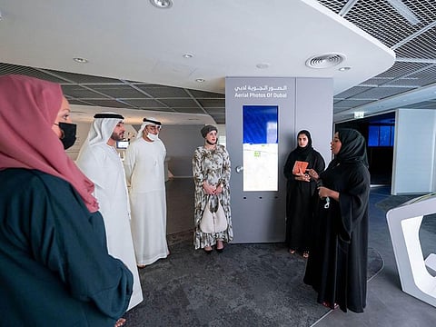A delegation from Dubai SME and Hamdan Innovation Incubator was briefed about the GeoHub during a visit to the GIS Centre
