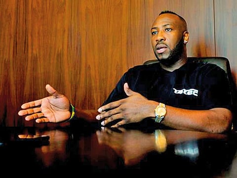 West Indian all-rounder Andre Russell during an Interview with Gulf News in Dubai. 