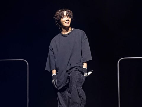 J-Hope performs at the Lollapalooza Music Festival in Chicago on July 31, 2022.