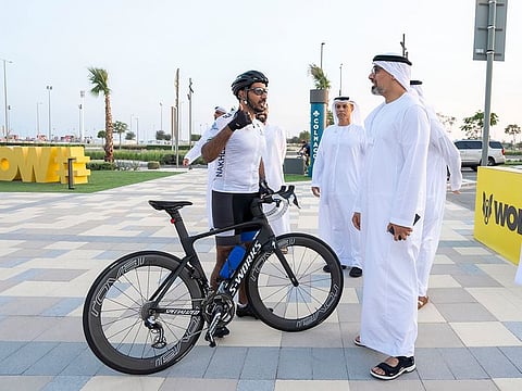  Sheikh Khaled bin Mohamed bin Zayed Al Nahyan during his visit to the new facility