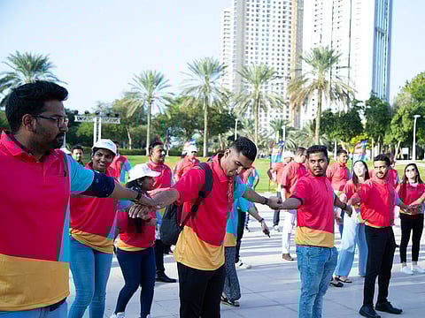 Participants at the event at Zabeel Park in Dubai on Saturday