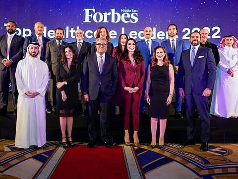 Forbes Middle East's Top Healthcare Leaders 2022 recognition 