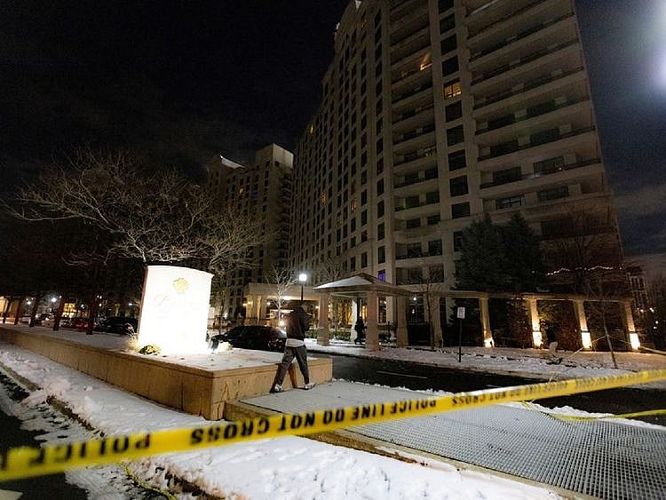 The scene after a fatal mass