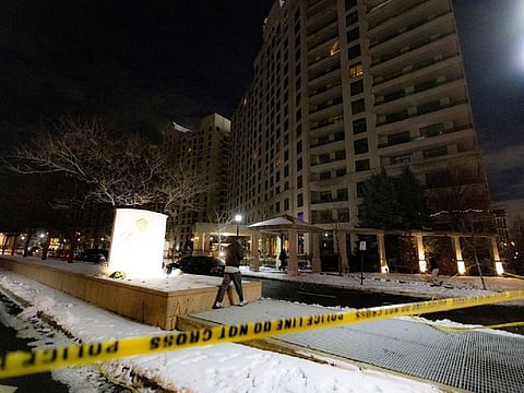 The scene after a fatal mass shooting at a condominium building in the Toronto suburb of Vaughan, Ontario, Canada December 19, 2022. REUTERS/Carlos Osorio