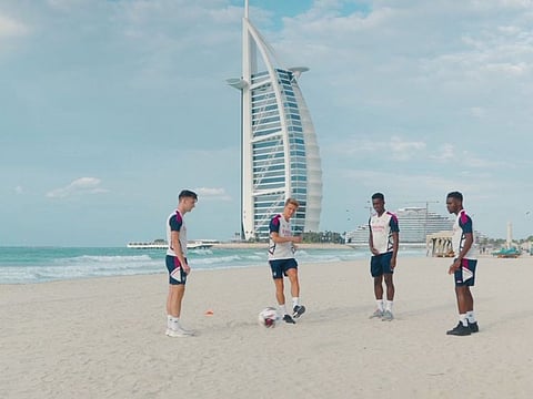 Arsenal, led by Captain Martin Odegaard, Kieran Tierney, Eddie Nketiah and Nathan Butler-Oyedeji, challenged their skills in front of Burj Al Arab.