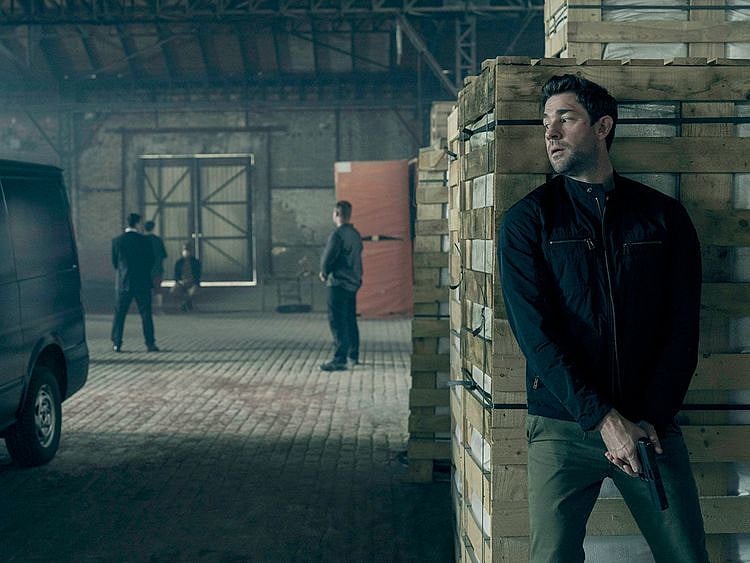 This image released by Amazon Prime Video shows John Krasinski in a scene from "Tom Clancy's Jack Ryan." (Jonny Cournoyer/Prime Video via AP)