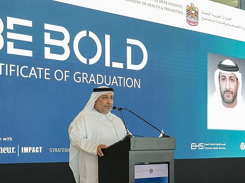 The Ministry of Health and Prevention (MoHAP) organises a graduation ceremony to honour winners and graduates of the second edition of the ‘Be Bold’ programme in Abu Dhabi.