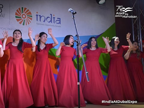 Ao Naga Choir at India Pavilion at Expo 2020 Dubai on Saturday on Christmas 