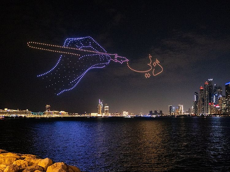 drone show during DSF 2023