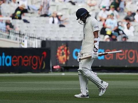 England's Haseeb Hameed walks off the pitch after losing his wicket during day 2 of the Third Ashes Test 