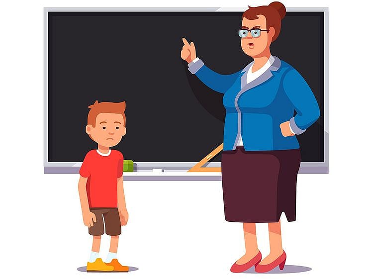 Strict teacher kid