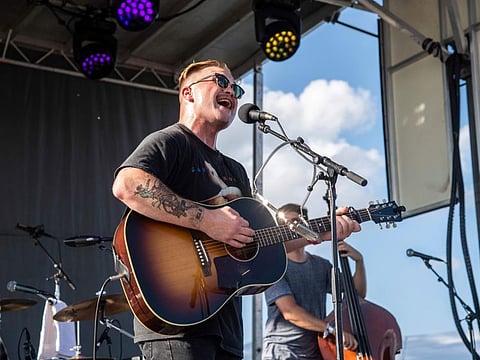 Zach Bryan performs at the Railbird Music Festival on Sunday, August 29, 2021, in Lexington.