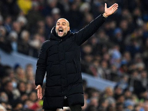 Manchester City's manager Pep Guardiola. 