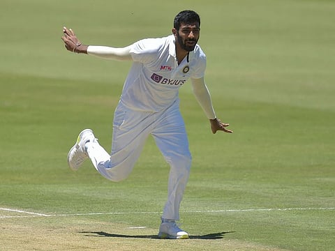 Jasprit Bumrah took out South Africa's Dean Elgar