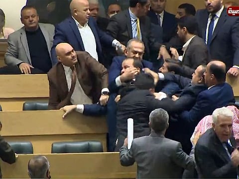 Live footage on state media showed several MP’s punching each other while one deputy fell to the ground as others shouted in chaotic scenes that lasted a few minutes.