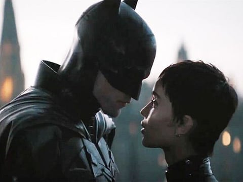 Robert Pattinson and Zoe Kravitz in 'The Batman'