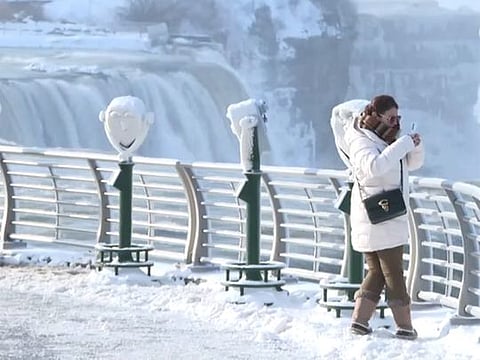 Video: As US temperatures dip, Niagara Falls partly freezes