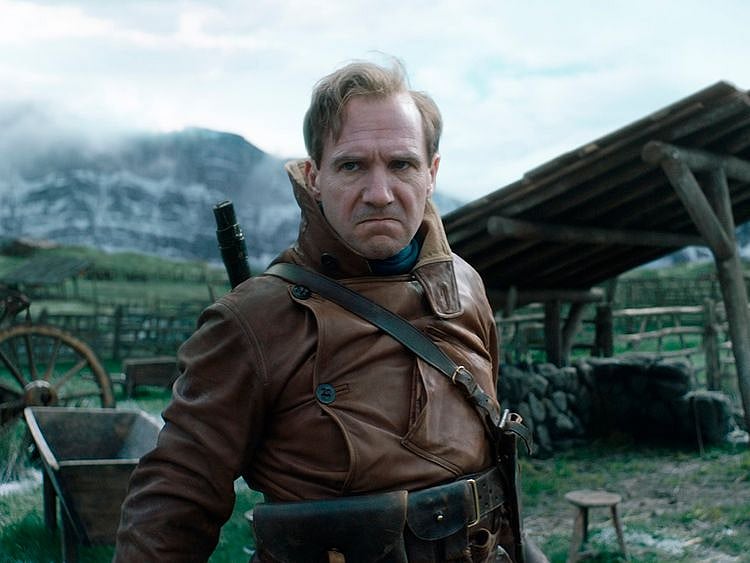 This image released by 20th Century Studios shows Ralph Fiennes in a scene from 'The King's Man.'