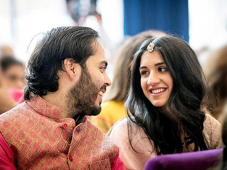 Anant Ambani with Radhika Merchant