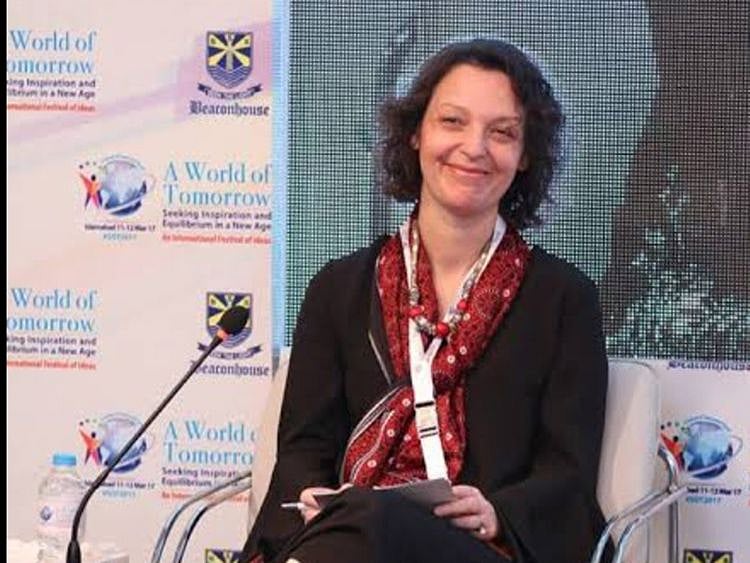 A Pakistani activist of French origin working for the rights of women and children, Valerie Khan (above) said she wished to see Pakistan aligned with Jinnah’s vision of enlightened society.