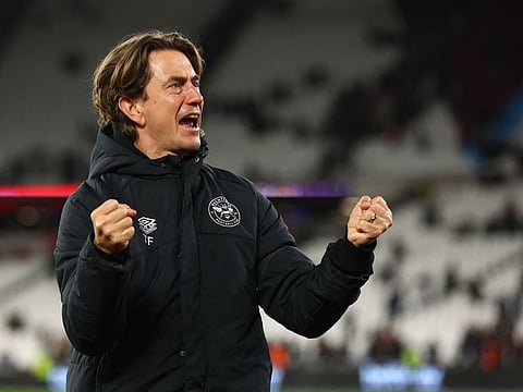 Brentford manager Thomas Frank will be hoping to celebrate at full time against Liverpool.