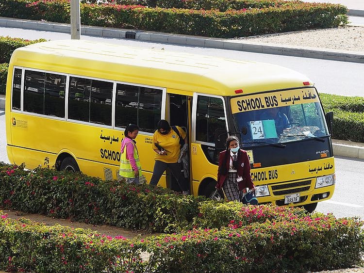 Student dropped off home after first day of school after winter break in dubai