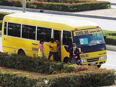 The familiar yellow school buses are back on the roads 
