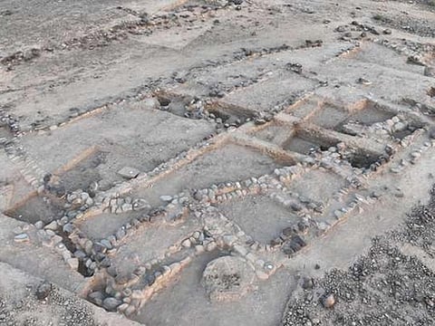 A portion of the settlement unearthed in Oman during escavations.
