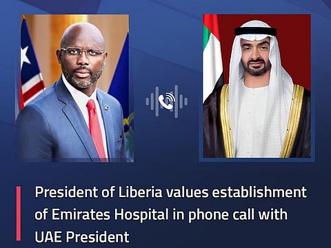 President of Liberia, George Manneh Weah, expressed his sincere thanks and appreciation to UAE President His Highness Sheikh Mohamed bin Zayed Al Nahyan, for establishing the Emirates Hospital in Gbarpolu County.