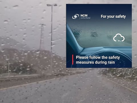 Rain hits parts of the UAE, the NCM issued a warning for drivers