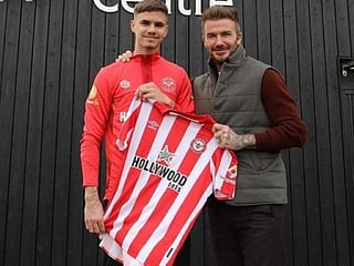 David Beckham’s son Romeo signs on loan for English Premier League club Brentford