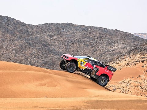 Sebastien Loeb’s ninth place on the stage alongside Fabian Lurquin in their BRX Prodrive Hunter saw the Frenchman continue his climb back up the overall standings to fifth following his earlier misfortunes.