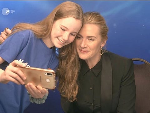  Kate Winslet was being interviewed for the German TV network ZDF when the outlet's young reporter, Martha.