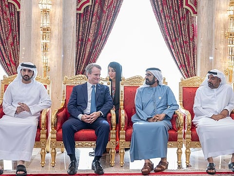Sheikh Mohammed and Brian Moynihan discussed how the UAE and Dubai can further support Bank of America in enhancing its business operations.