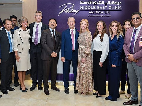 Dr Dror Paley, Dr Shamsheer Vayalil and others at the opening of the Paley Middle East Clinic, located at the Burjeel Medical City in Abu Dhabi.