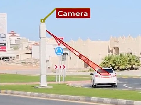 Still from an earlier police video showing the smart detection system