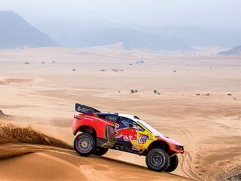 Sebastien Loeb gave Bahrain Raid Xtreme a second successive stage victory in the Dakar Rally today as Prodrive Hunters dominated proceedings with a 1-2-3 result in Saudi Arabia.