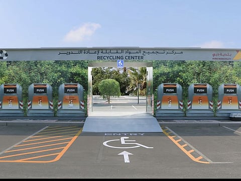  Dubai Municipality has turned old shipping containers into drive-through Recyclable Materials Collection Centres.