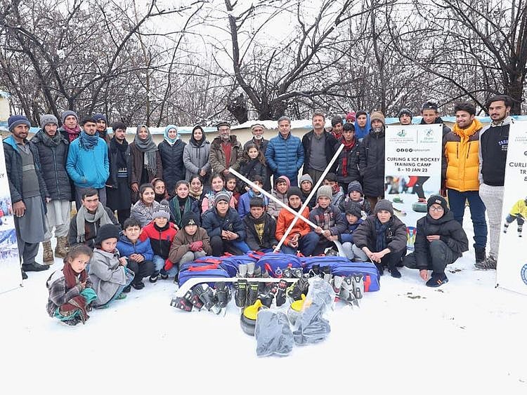 Ice sports training camp for girls and boys was organised in the picturesque valley of Parwak in Upper Chitral in Khyber Pakhtunkhwa.