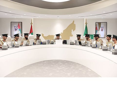 Dubai Police chief Lt Gen Al Marri heads meeting during annual inspection visit to the General Department of Criminal Investigation (CID)