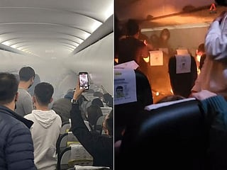 Viral video: Two injured after power bank catches fire onboard a Singapore-bound flight